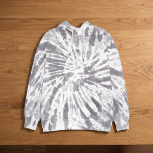 Sweat-shirt à capuche unisexe tie-dye, coupe classique, tricoté, style décontracté printemps, motif multicolore - Product Image 4