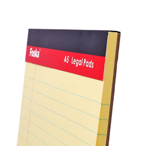 Fournitures de bureau Foska papeterie d'affaires Portable déchirer A4 A5 cahiers en papier jaune écriture bloc-notes juridique pour une utilisation <span class=keywords><strong>scolaire</strong></span> - Product Image 5