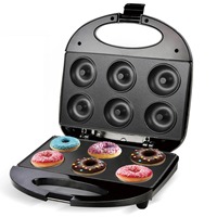 Machine à donuts multifonctionnelle à 6 trous, machine à biscuits, machine à gâteaux, ustensiles de cuisson antiadhésifs pour la cuisson de gaufres, de crêpes