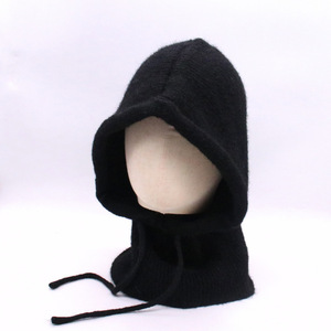 Cagoule <span class=keywords><strong>tricot</strong></span>ée d'hiver pour <span class=keywords><strong>femme</strong></span> avec cordon de serrage intégré, écharpe et <span class=keywords><strong>capuche</strong></span> chaudes pour l'extérieur - Product Image 6