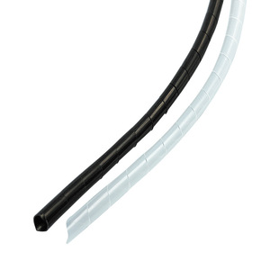 Tube de gestion de câbles Lux Logo 8 mm 10 m/rouleau Noir Blanc PE Tube spiralé pour l'organisation des fils - Product Image 2
