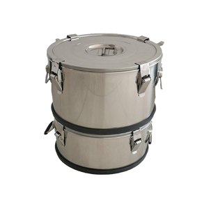 DFC1006 Recipiente Térmico para Alimentos de Acero Inoxidable Sellado, con Varias Medidas Opcionales, Seis Cierres y Base de Goma - Product Image 1