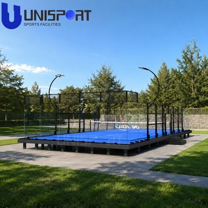 <span class=keywords><strong>Terrain</strong></span> de <span class=keywords><strong>padel</strong></span> mobile portable à livraison rapide avec système de base amovible pour usage extérieur en club ou hôtel - Product Image 1