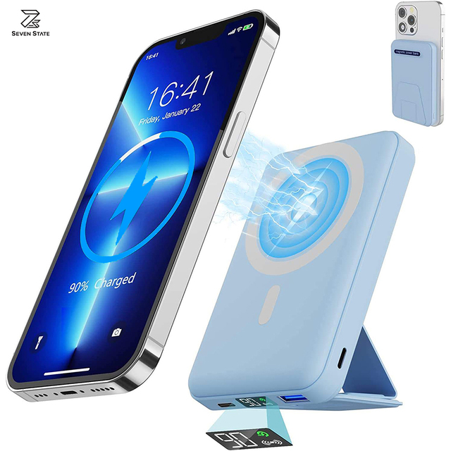 Power Bank 10000 Factory Wholesale PD 20W Portable Dual Port Type-c Magnetic Wireless Power Bank