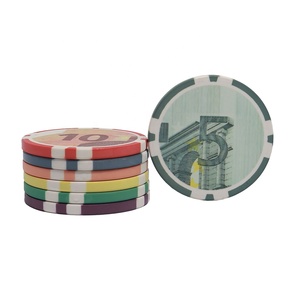 Fichas de Póker Cerámicas al por Mayor de 10g, 8 Franjas, Diámetro 39 43 45 46 48.5 50 52 55mm, Valor en Efectivo Personalizado para Marketing de Juegos de Azar - Product Image 3