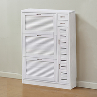 Armoire à chaussures en bois massif Armoire à chaussures rabattable de grande capacité ultra-mince Armoire de rangement d'entrée