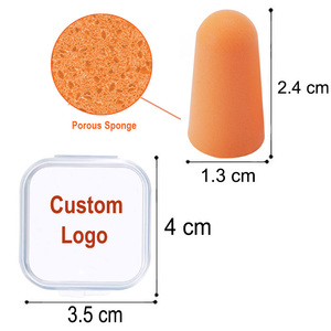 سدادات أذن من الفوم 38dB, سدادات أذن ملفوفة بشكل فردي ، سدادات أذن بطيئة الارتداد للنوم - Product Image 5