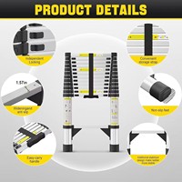 Tente de toit moderne rétractable en aluminium à coque rigide avec échelles d'extension pliables pour le camping tout-terrain