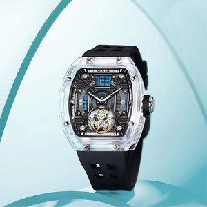 AESOP Tourbillon Movement Mechanical <b>Watch</b> For Man Skeleton K9 Glass Mirror Men's Waterproof <b>Watches</b> Tonneau Transparent <b>Case</b> - Product Image 1
