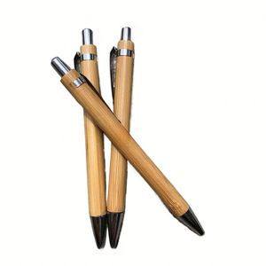 Custom Sustainable Bamboo <b>Pen</b> <b>Retractable</b> Ballpoint <b>Pen</b> with Black Ink Eco Friendly Writing Tools for Office School Supplies - Product Image 2