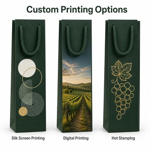 Bolsa de Vino de Tela No Tejida con Asas de Cuerda, Reutilizable, para Botellas de Vino, con Logotipo Personalizado, Venta al Por Mayor - Product Image 5