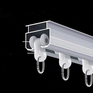 Hiện đại trần phòng khách gắn nhôm Rèm đường sắt kim loại hiện đại dài hình rèm theo dõi phụ kiện rèm - Product Image 1