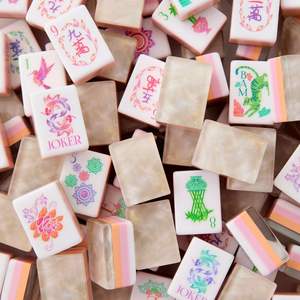 Ensemble de Mahjong en Acrylique Perlé à 4 Couches (160 Pièces) NMJL Standard, Idéal pour les Soirées entre Femmes, Sac de Mahjong Gratuit, Format Voyage - Product Image 5