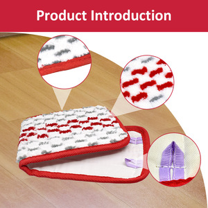 Compatible con O-Cedar Xunyijie, fregona plana de repuesto, tela de chenilla, mango de escritorio sostenible, cabezal giratorio de escurrido automático - Product Image 3