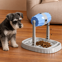 Gamelle interactive rotative pour chien et chat à hauteur réglable, distributeur de nourriture lente, jouet d'entraînement IQ anti-glouton