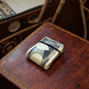 Portefeuille court pliable vintage en cuir véritable avec fermeture ouverte, porte-cartes multiples et porte-monnaie, doublure en polyester, unisexe, portable, 7 pouces - Product Image 2