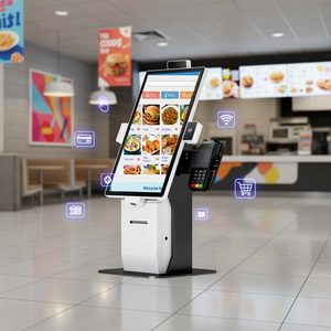 Kiosque de commande alimentaire automatique tactile 21,5 23,6 27'' Totem pour KFC/<span class=keywords><strong>McDonald</strong></span>'s/Restaurant - Machine de paiement et de commande en libre-service - Product Image 3