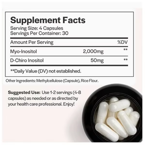 Wrightlife OEM Myo & D-CHIRO <span class=keywords><strong>Inositol</strong></span> + อาหารเสริมแคปซูล D-chiro <span class=keywords><strong>Inositol</strong></span> Myo-<span class=keywords><strong>Inositol</strong></span> สำหรับผู้ใหญ่ - Product Image 2