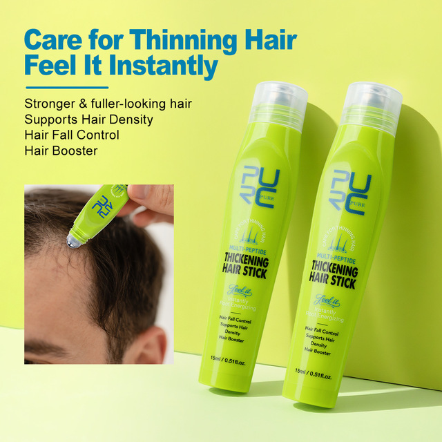 Peptide Roll-On Scalp Treatment Serum Thickening Hair Fall Control Smoothing Volumizing Shine-Enhancing Portab
