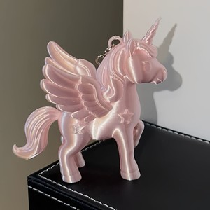 3D Printed Pink <b>Unicorn</b> Keychain Plastic Lightweight Car Key Accessory Girly Style Decor <b>Gift</b> - Product Image 1