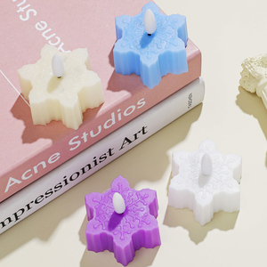 Cinque stelle neve ha condotto la luce del tè molti colori senza fiamma elettronica candela festa attività a batteria alimentato a forma di numero confezionato - Product Image 3