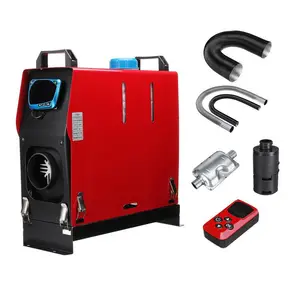 12V 5/8KW Diesel Air Heater Portable dan Nyaman Terintegrasi Parkir Heater Pemanas All-In-One dengan Remote Control Biru LCD