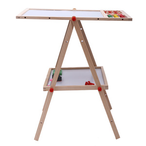 Biểu Đồ Lật Từ Tính Vẽ Hai Mặt Màn Hình 360 Độ Giá Vẽ Trong Khung Gỗ Và Giá Đỡ Cho Trẻ Em - Product Image 5