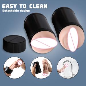 2-in-1 Masturbationsbecher für Männer mit Vagina- und Oralsex-Funktion, Realistischer Doppelkanal-Taschenmuschi, Erotikspielzeug, Ausverkauf, US-Lagerbestand - Product Image 4