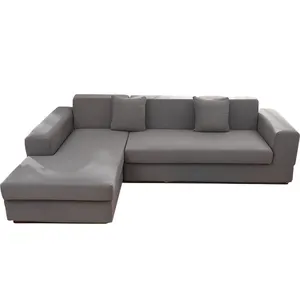 Ücretsiz örnek OEM yüksek elastik düz renk kanepe kılıfı elastik bant L şekilli kanepe koltuk kapak
