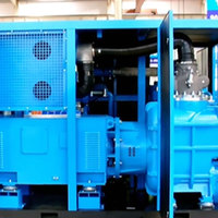 Compresseur industriel à deux étages à économie d'énergie 110 kW, compresseur d'air 150 CV, 450 CFM, 12 bars