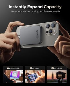 ORICO 2000 MB/giây tốc độ cao bên ngoài ổ đĩa trạng thái rắn ProRes 4K HDR ghi âm thiết bị lưu trữ từ tính di động SSD cho điện thoại thông minh - Product Image 2