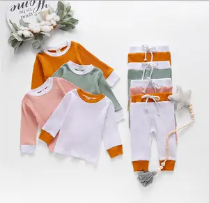 CHEER Wholesale Kids Girls Summer Bamboo Cotton Jumper Baby Pajamas Clothing Sets Sleepwear Homewear Kids Pajama Set