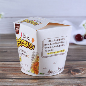 Caja de Comida <span class=keywords><strong>para</strong></span> Llevar de Papel Kraft Biodegradable y Reciclable de 32 oz Personalizada ZJPACK <span class=keywords><strong>para</strong></span> Envasado de Fideos y Pasta de Restaurante - Product Image 3