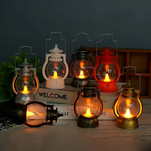 Yuyang Retro Portable Lamp Christmas Decorations Outdoor Camping Portable Lamp Garden Decorate Light Source Retro LED <b>Lantern</b> - Product Image 1