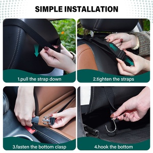 Organizadores Plegables para Asientos Traseros de Coche con Diseño Personalizado de Flores Lei y Múltiples Bolsillos, Protectores de Almacenamiento para Automóviles - Product Image 4