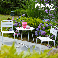 Table basse d'extérieur de style européen Table d'appoint pliante en fer de conception simple pour balcon et cour Style rétro petite taille