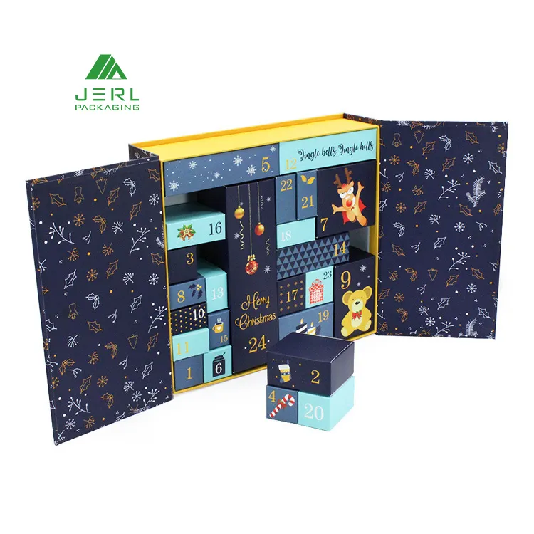 manufacturer advent calendar gift box 12/24/25 days for perfume cosmetic gift packaging christmas