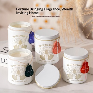 Bougie LED en cire de soja parfumée aux plantes en pot pour la prospérité, l'amour, la carrière, la santé, la créativité, un cadeau porte-bonheur, une bougie d'aromathérapie - Product Image 5