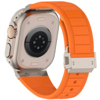 Bracelet de montre en caoutchouc souple FKM pour Apple Watch Ultra Série 12 11 10 9 8