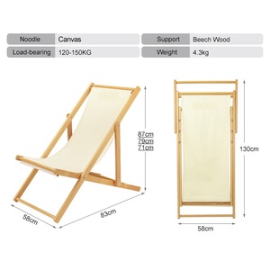 Chaise de <span class=keywords><strong>plage</strong></span> en <span class=keywords><strong>bois</strong></span> pliable réglable, chaise de <span class=keywords><strong>plage</strong></span> en toile, <span class=keywords><strong>Camping</strong></span>, barbecue, pêche, Logo personnalisé - Product Image 4