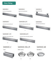 Porte de séparation en verre sans cadre en acier inoxydable, design moderne, isolation acoustique, pliable, pour espaces commerciaux, installation facile