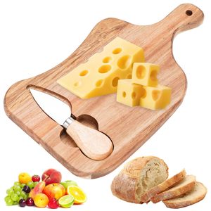 Tabla de cortar de madera de acacia con mango, forma de paleta, tabla para servir queso para uso en la cocina - Product Image 5