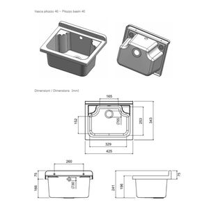 Negrari 8802202 42x34xh82 White Rocco Mini Pvc Mobile Laundry Appliance <b>Space</b>-<b>saving</b> Wash 8802202 Mini <b>Space</b>-<b>saving</b> Wash Pvc - Product Image 3