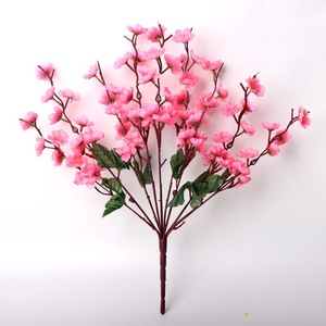 Centros de Mesa para Bodas, Suministros para Decoración, 9 Ramas de Flores Artificiales de Seda Rosa para <span class=keywords><strong>Hotel</strong></span>, Día de San Valentín y Día de la Madre - Product Image 2