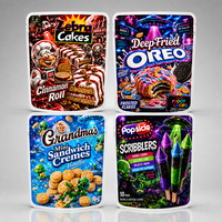 Sacs Mylar personnalisés imprimés 3,5g 7g avec étiquette, fermeture éclair, anti-odeur, pochette autoportante holographique, emballage exotique