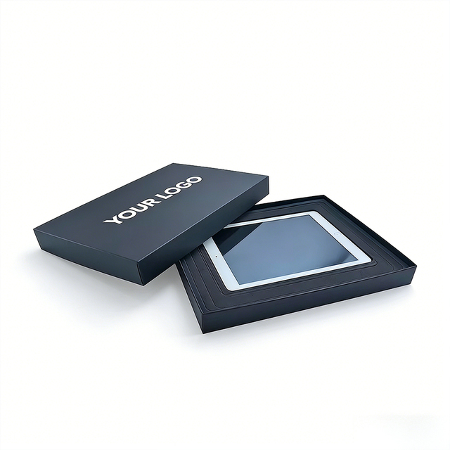 Premium Eco-Friendly Recycled Rigid Tablet Box Custom Logo 2mm Precision Foam Magnetic Closure Luxury Packaging for Electronics