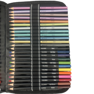 Ensemble de dessin et d'esquisse professionnel de 71 pièces, fournitures artistiques avec crayons <span class=keywords><strong>graphite</strong></span>, fusain, crayons de couleur, crayons aquarelle, crayons métalliques et outils de mélange - Product Image 2