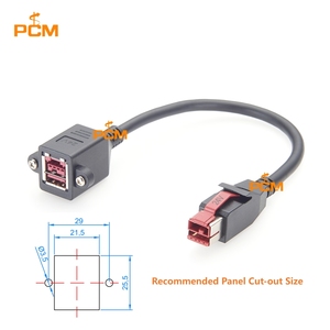 Câble d'extension USB 24V mâle-femelle à visser sur panneau pour système de point de vente, <span class=keywords><strong>imprimante</strong></span>, <span class=keywords><strong>scanner</strong></span>, hub USB industriel alimenté - Product Image 3