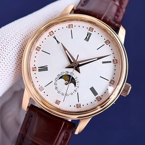 Montre mécanique automatique pour homme de 40 mm en acier inoxydable de haute qualité avec fonction de phase lunaire et miroir saphir, montre de luxe - Product Image 4