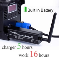Pknight EasyNode Plus 2.4G WiFi DMX512 Node avec batterie intégrée 16H ArtNet SACN LED Corps en cuivre Blanc neutre 4100K Contrôle par application